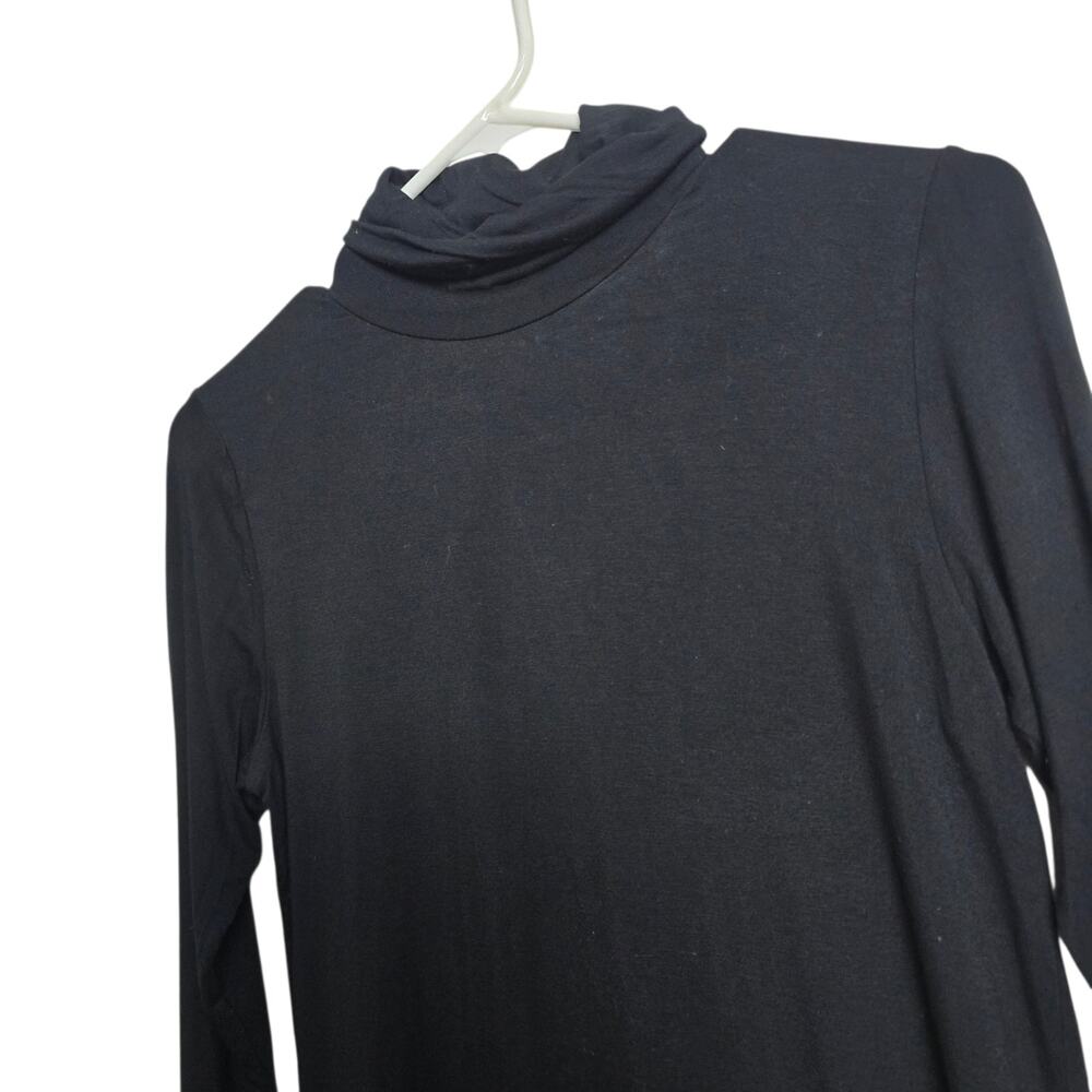 L'Agence Aja Turtleneck Black Three Quarter Sleeves Luxury Shirt Blouse Medium - Picture 3 of 8